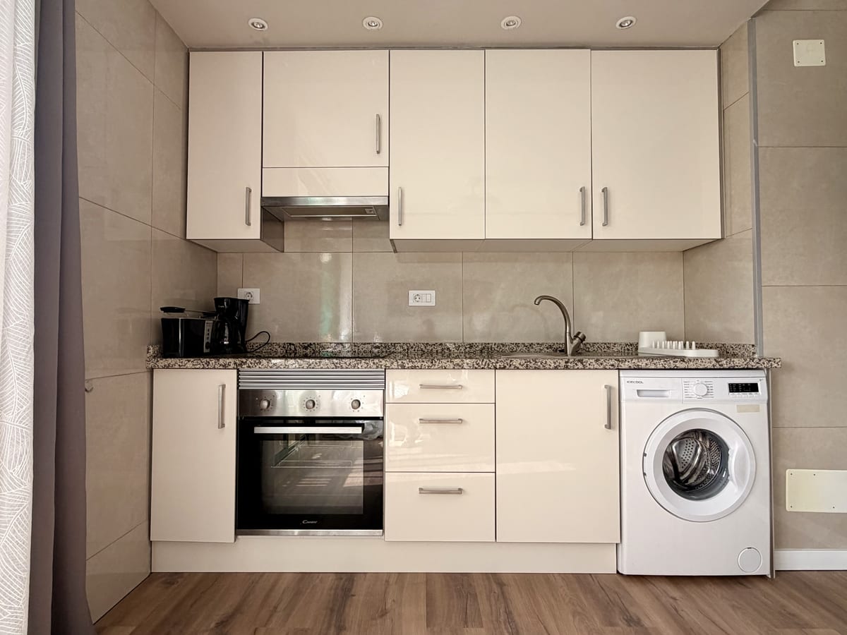Apartment Two's equipped kitchen